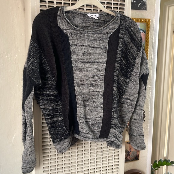 Helmut Lang color-block knit cropped sweater - Picture 3 of 6